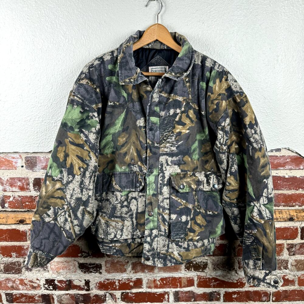 Vintage Northwest Territory Jacket Size XL Trebark Camo Zip Up Insulated Hunting